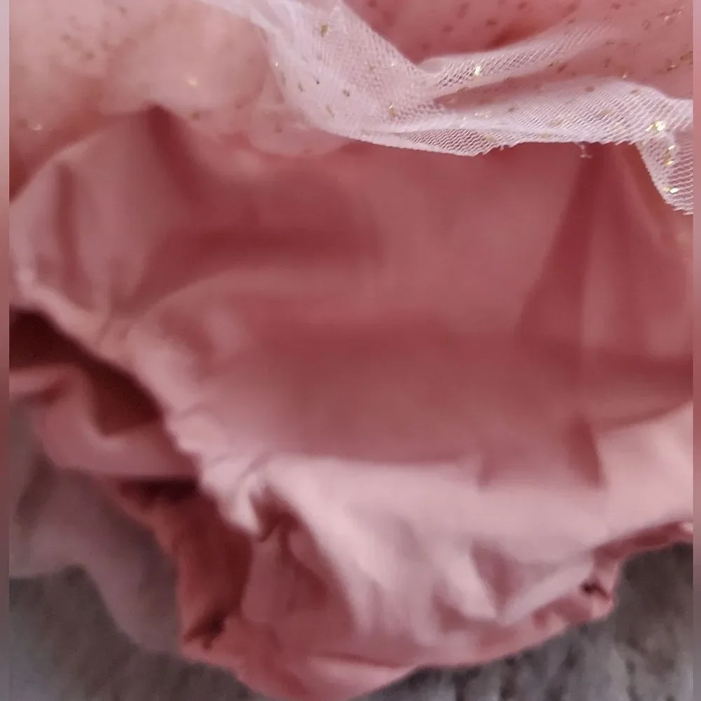 Mila & Rose Mauve and Gold Glitter Tutu Bloomer EU80 /US 12M